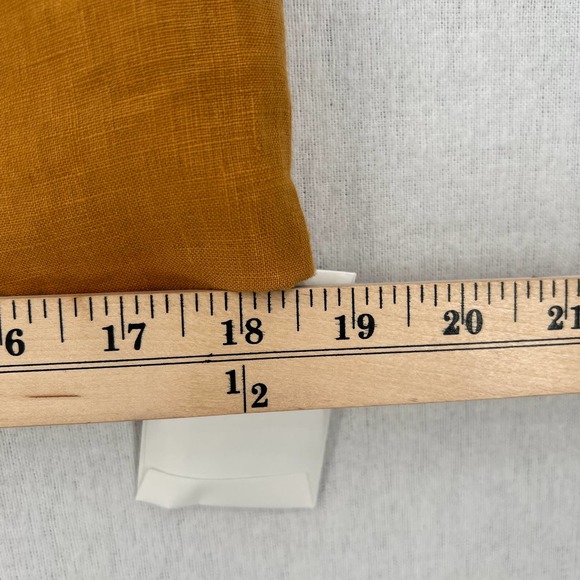 MARY LAWLESS LEE X SPLENDID Linen Top Marigold M Apron Button Front Cross back - Picture 14 of 16